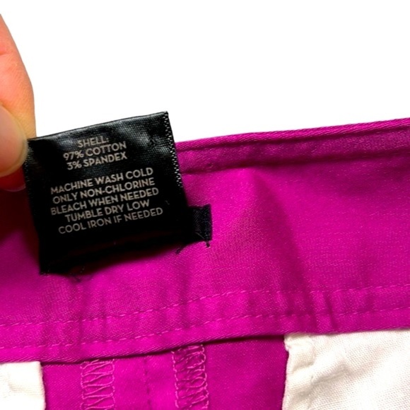 ANN TAYLOR Signature Side‎ Zip Sailor Shorts Pink Magenta Picnic Barbiecore 2 - Picture 3 of 7